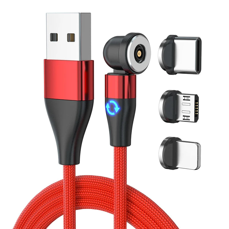 540° LED Magnetic Charging Cable