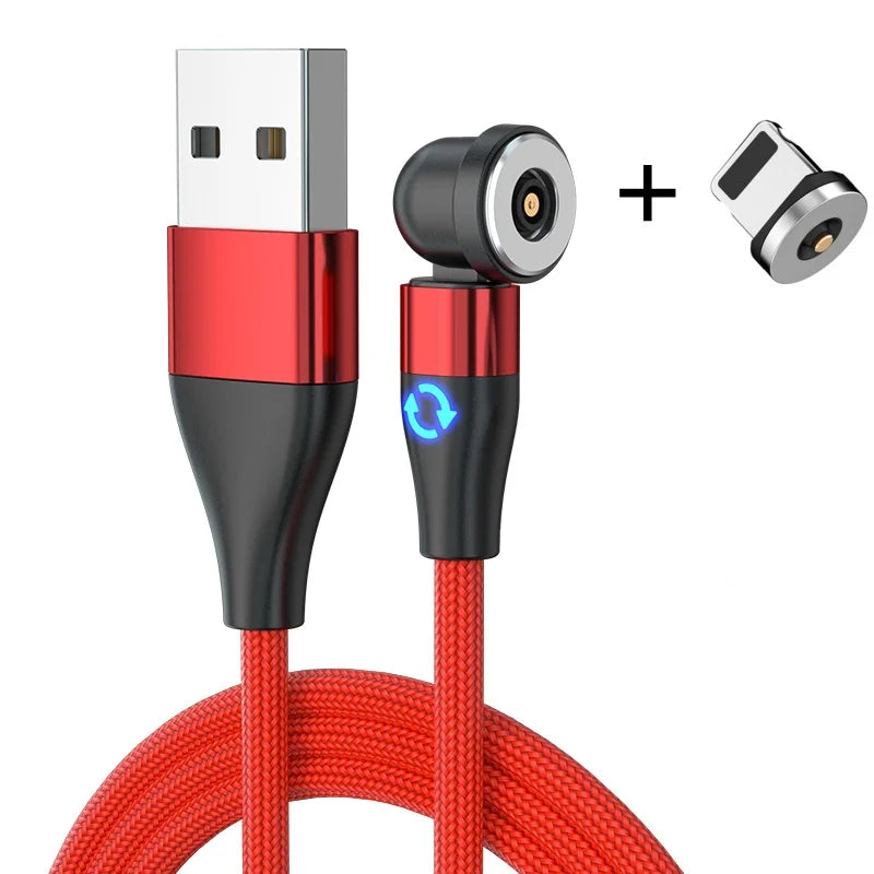 540° LED Magnetic Charging Cable