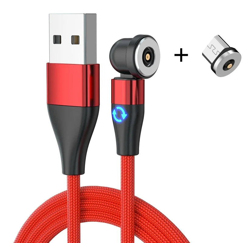 540° LED Magnetic Charging Cable